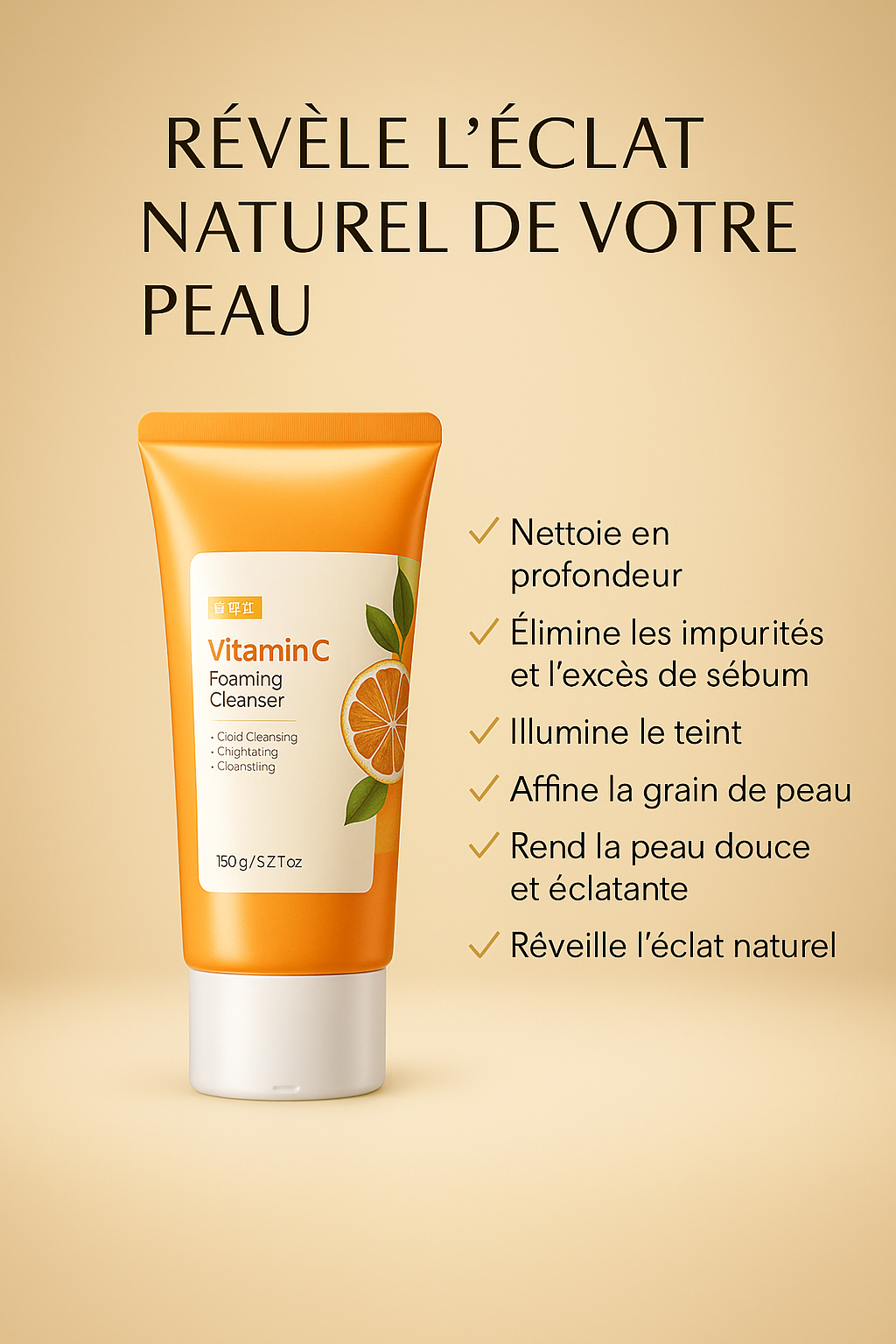 Mousse Nettoyante Éclat à la Vitamine C 🍊