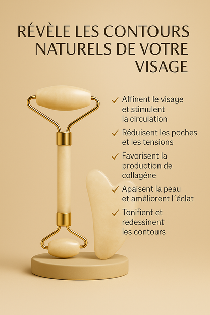 Duo Beauté Quartz — Roller & Gua Sha 💕